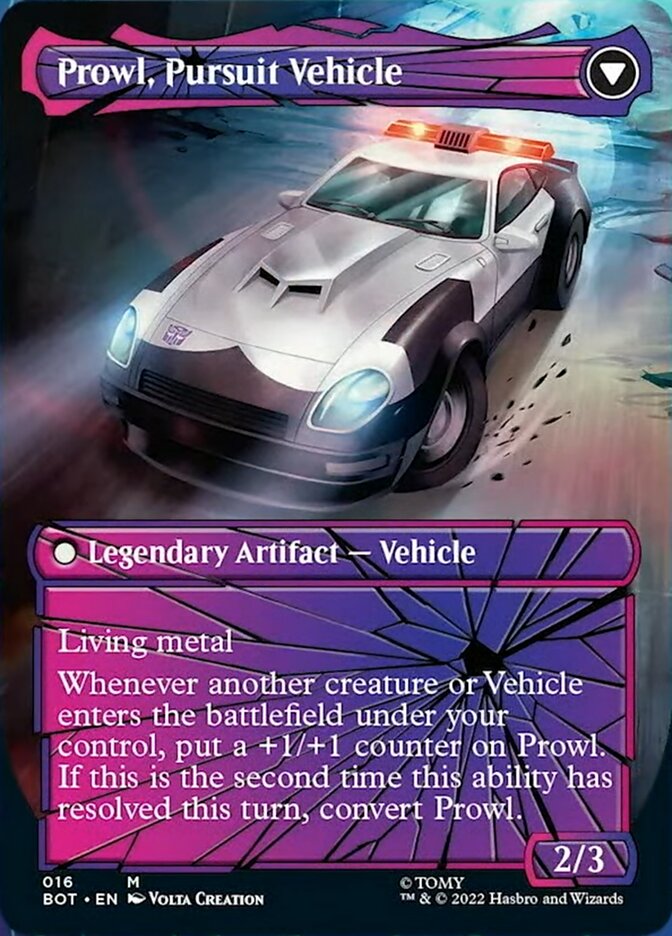 Prowl, Stoic Strategist // Prowl, Pursuit Vehicle (Shattered Glass) [Transformers] | Gamers Paradise