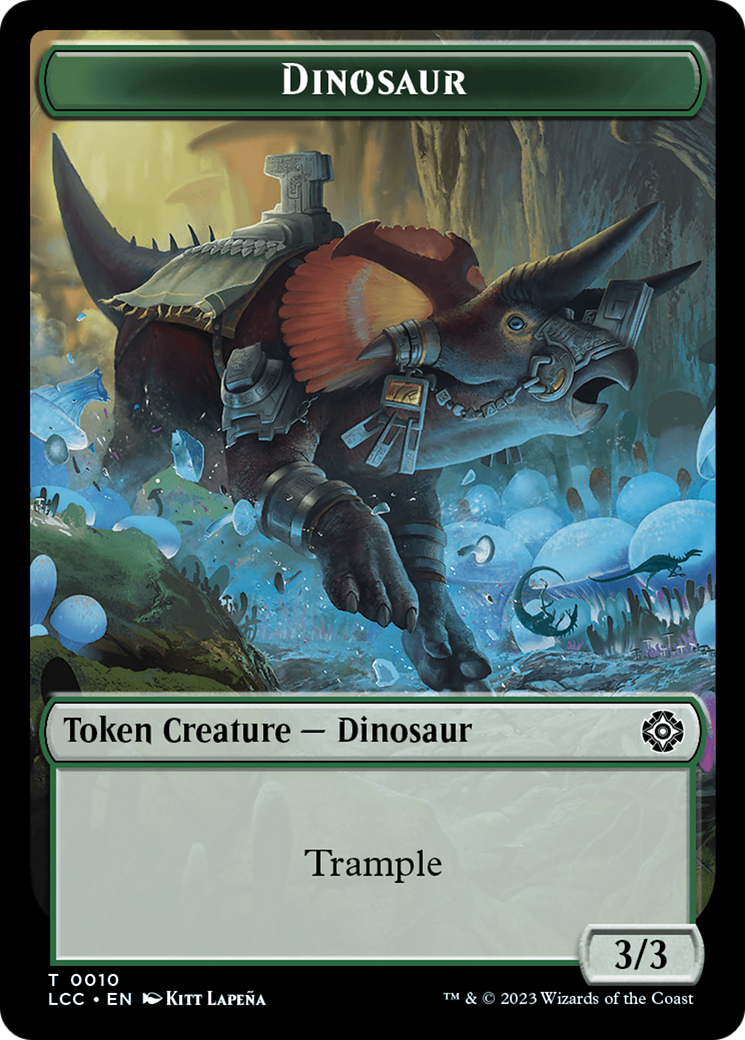 City's Blessing // Dinosaur Double-Sided Token [The Lost Caverns of Ixalan Commander Tokens] | Gamers Paradise