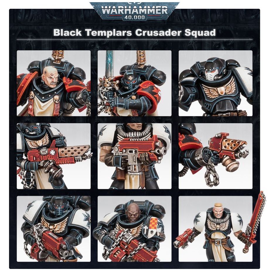 Warhammer 40k - Black Templars - Primaris Crusader Squad | Gamers Paradise