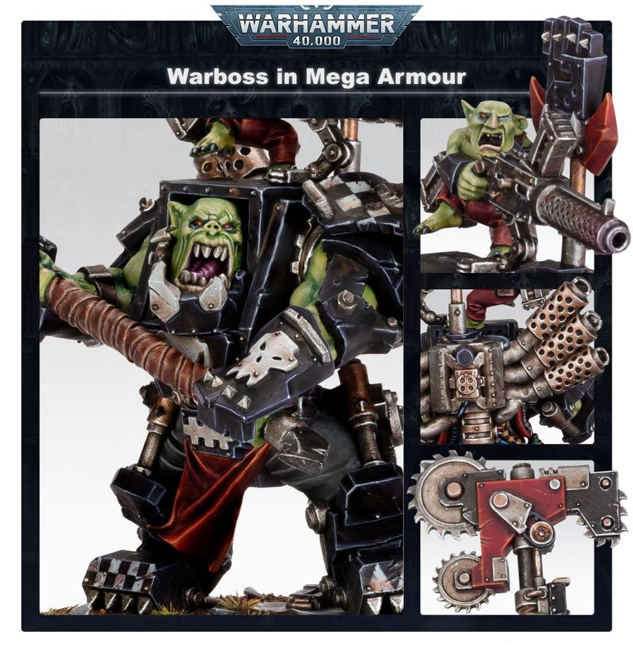 Warhammer 40k - Orks - Warboss in Mega Armour | Gamers Paradise