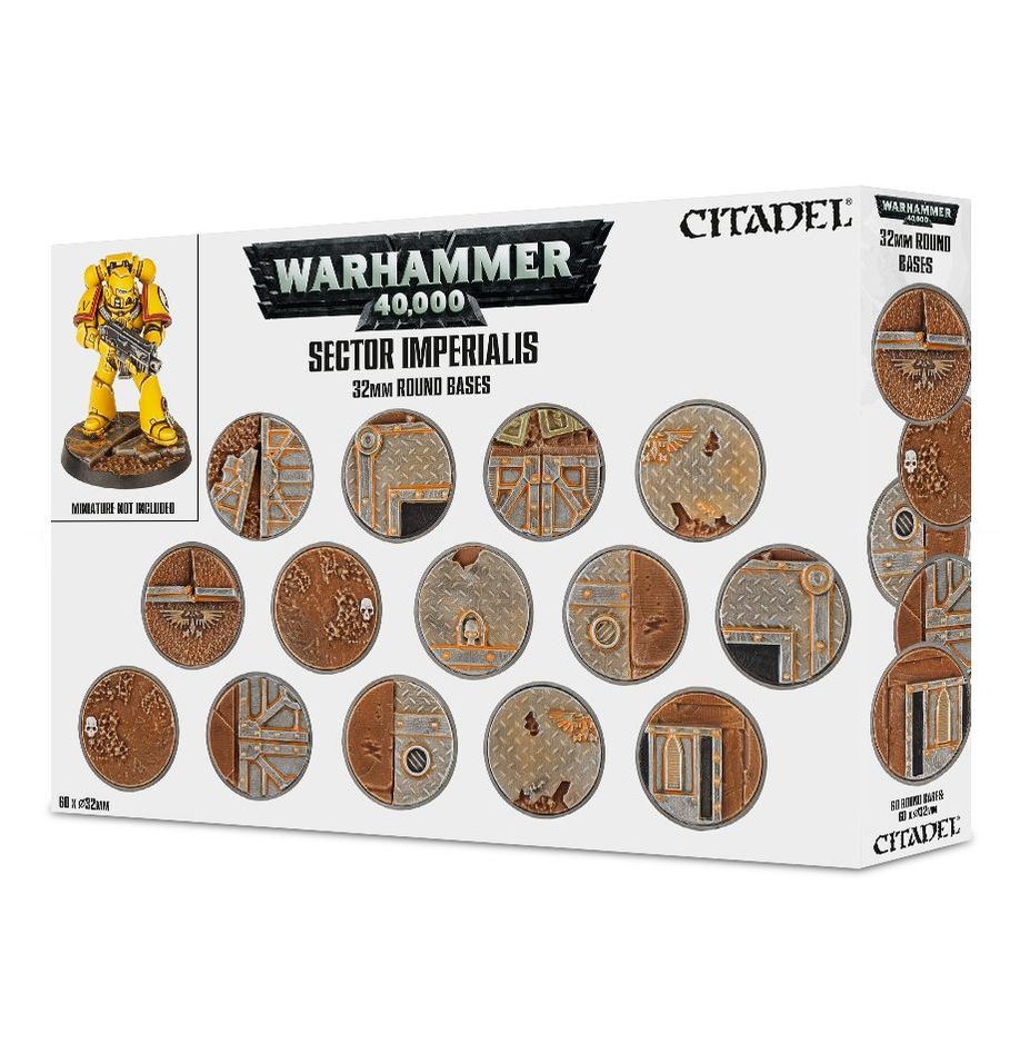 Warhammer 40k - Sector Imperialis 32mm Round Bases | Gamers Paradise