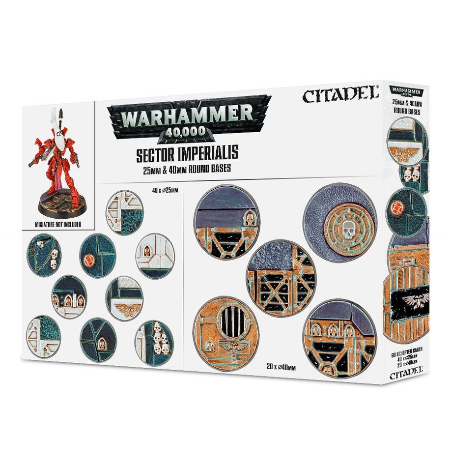 Warhammer 40k - SECTOR IMPERIALIS 25 & 40MM ROUND BASES | Gamers Paradise
