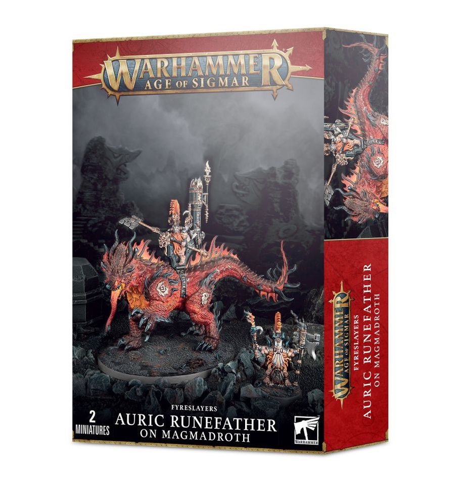 Warhammer: Age of Sigmar - Fyreslayers - Auric Runefather on Magmadroth | Gamers Paradise