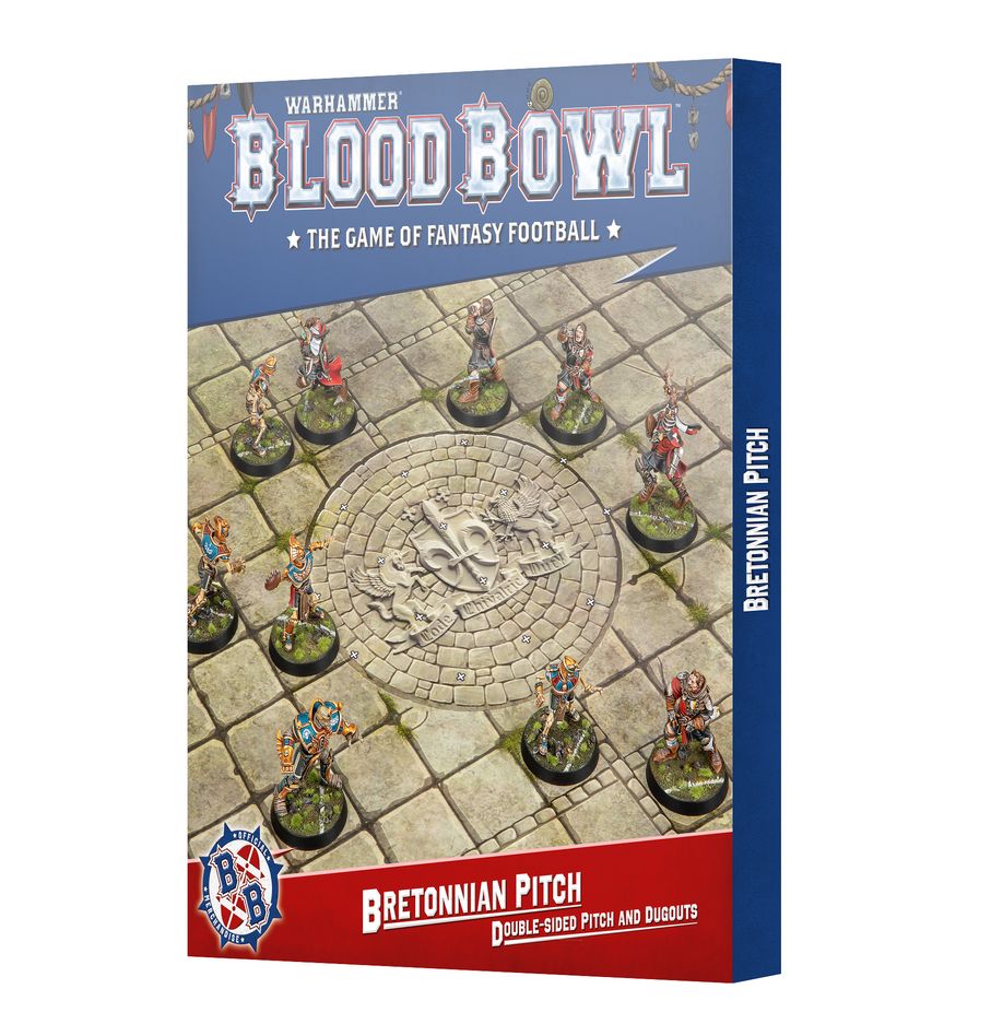 BLOOD BOWL: Bretonnian Pitch: Double-sided Pitch and Dugouts (PREORDER) | Gamers Paradise