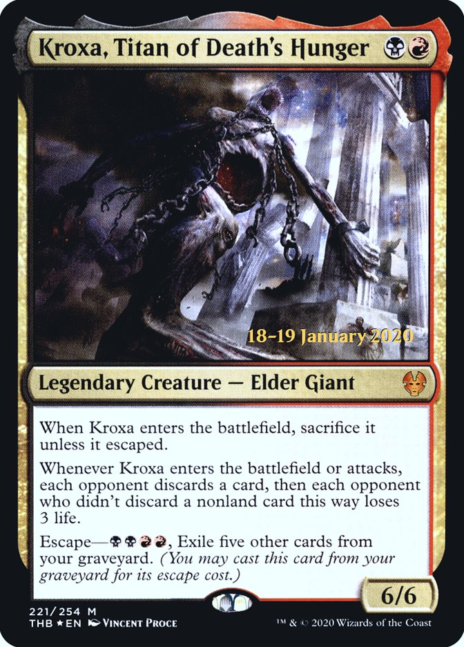 Kroxa, Titan of Death's Hunger [Theros Beyond Death Prerelease Promos] | Gamers Paradise