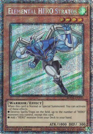 Elemental HERO Stratos [BODE-EN100] Starlight Rare | Gamers Paradise