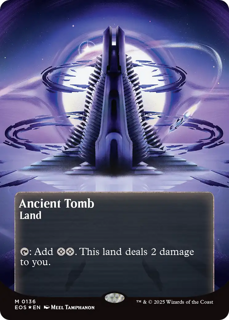 Ancient Tomb (0136) (Borderless) (Galaxy Foil) [Edge of Eternities: Stellar Sights] | Gamers Paradise