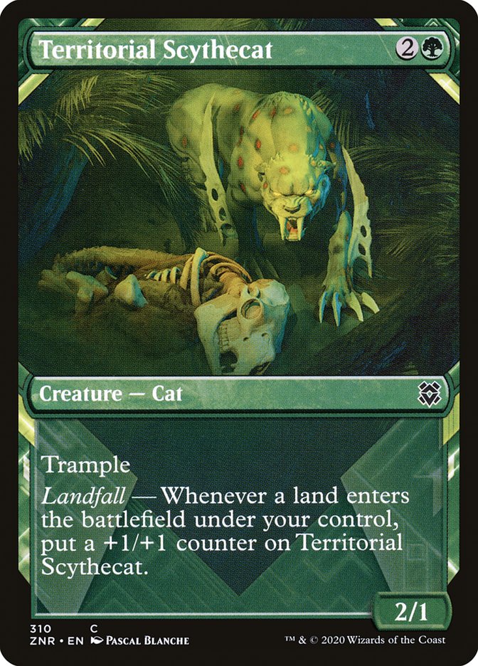 Territorial Scythecat (Showcase) [Zendikar Rising] | Gamers Paradise