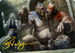 Ettin Art Card (Gold-Stamped Signature) [Dungeons & Dragons: Adventures in the Forgotten Realms Art Series] | Gamers Paradise