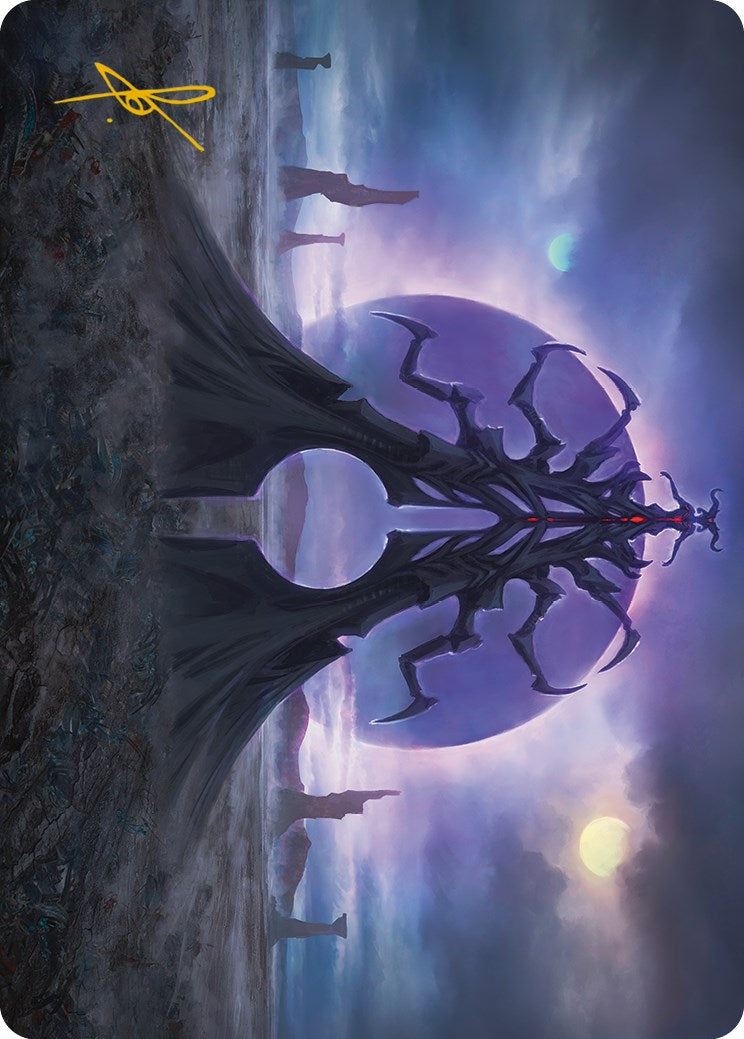 Black Sun's Twilight Art Card (Gold-Stamped Signature) [Phyrexia: All Will Be One Art Series] | Gamers Paradise
