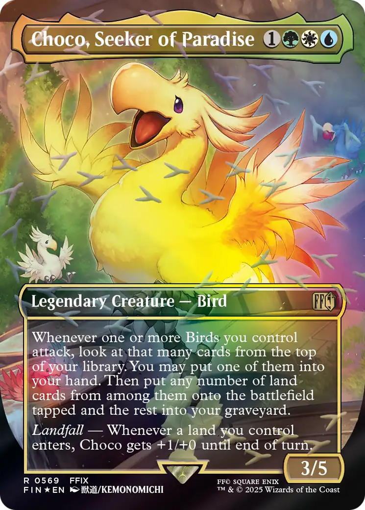 Choco, Seeker of Paradise (Borderless) (Chocobo Track Foil) [FINAL FANTASY] | Gamers Paradise
