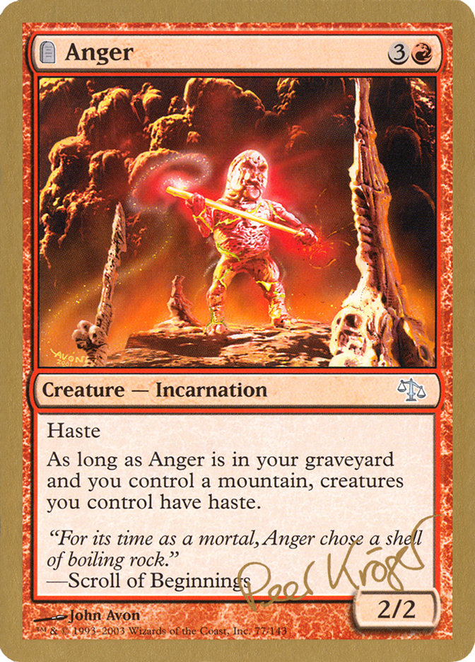 Anger (Peer Kroger) [World Championship Decks 2003] | Gamers Paradise