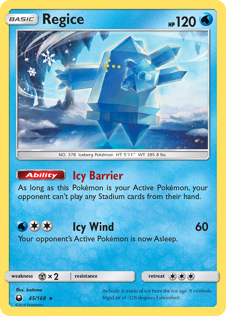Regice (45/168) [Sun & Moon: Celestial Storm] | Gamers Paradise