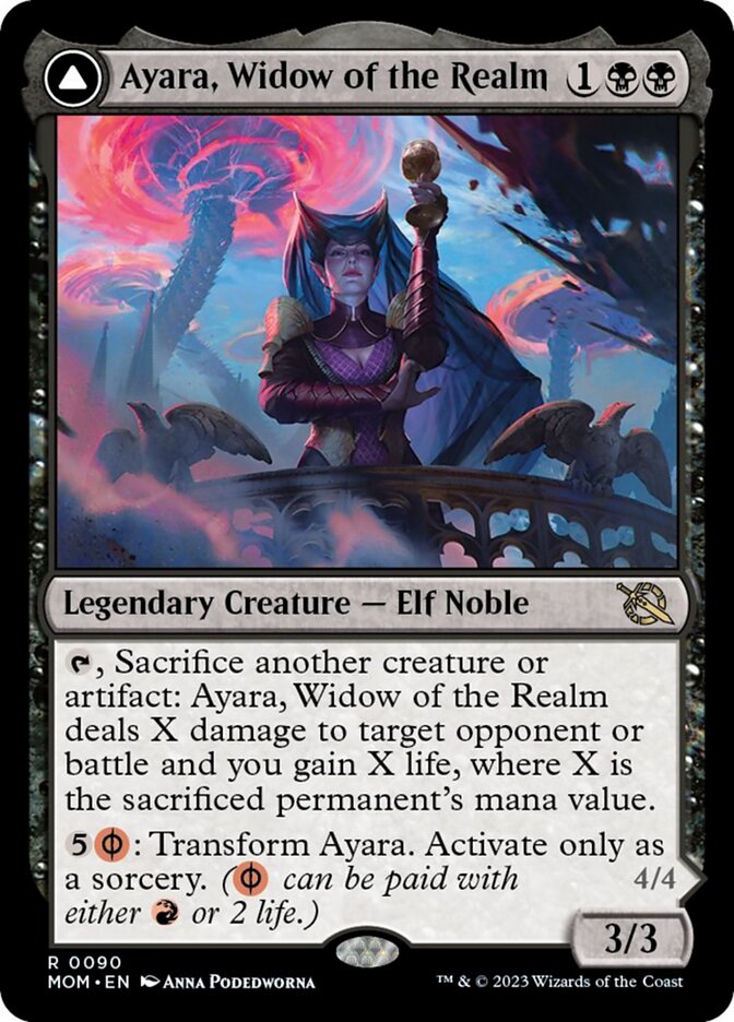 Ayara, Widow of the Realm // Ayara, Furnace Queen [March of the Machine] | Gamers Paradise