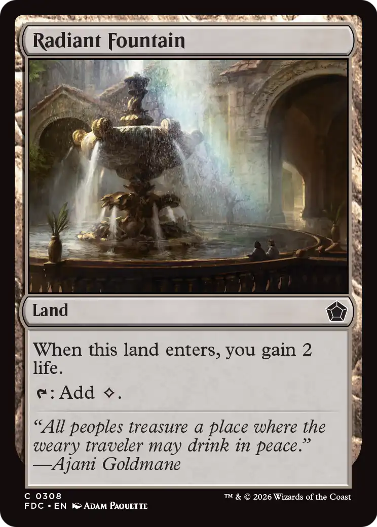 Radiant Fountain [Foundations Commander] | Gamers Paradise