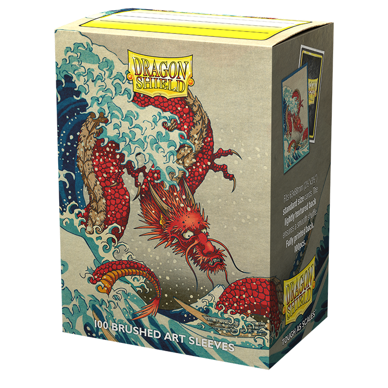 Dragon Shield: Standard 100ct Brushed Art Sleeves - The Great Wave | Gamers Paradise