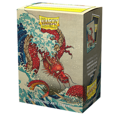 Dragon Shield: Standard 100ct Brushed Art Sleeves - The Great Wave | Gamers Paradise