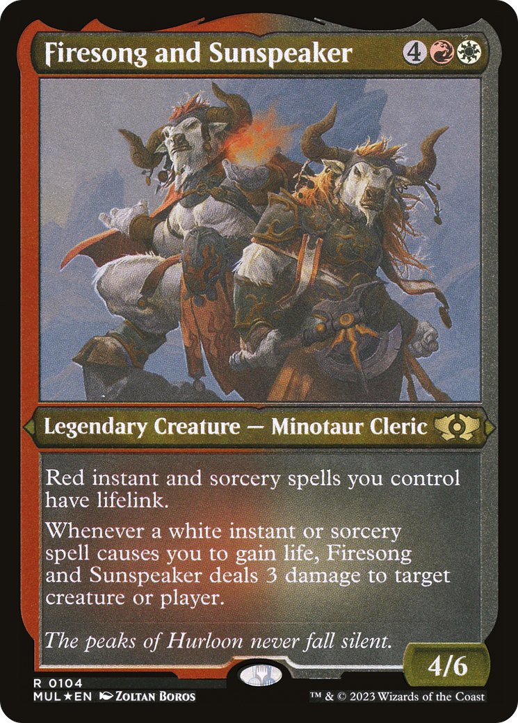 Firesong and Sunspeaker (Foil Etched) [Multiverse Legends] | Gamers Paradise