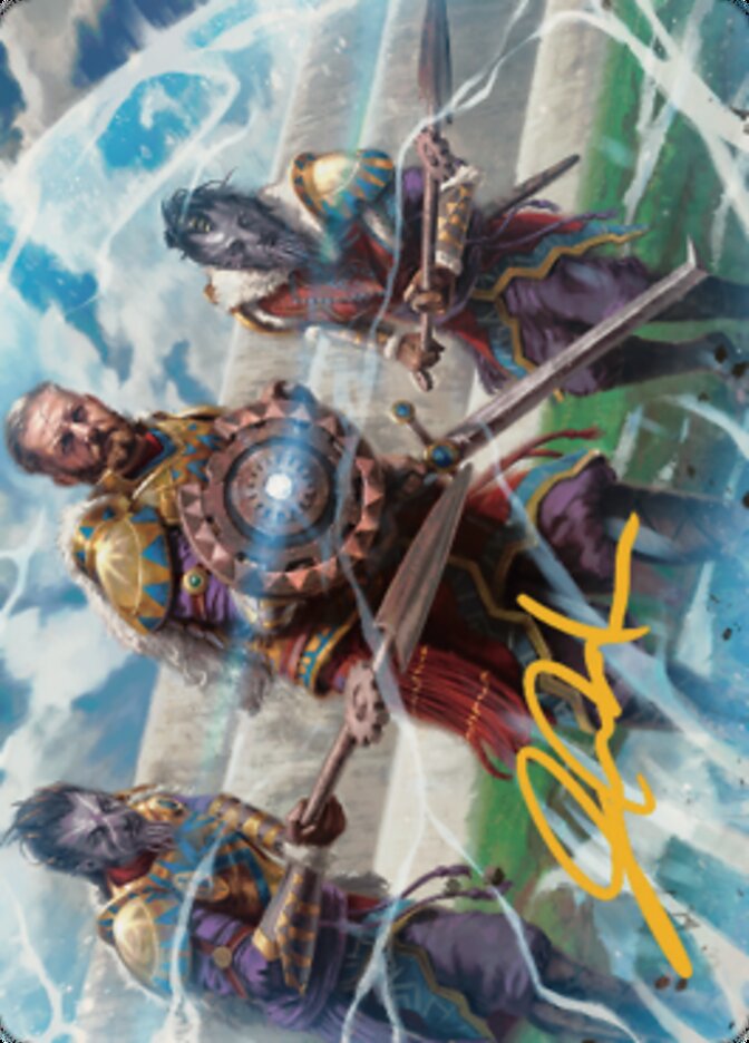 Argivian Phalanx Art Card (Gold-Stamped Signature) [Dominaria United Art Series] | Gamers Paradise