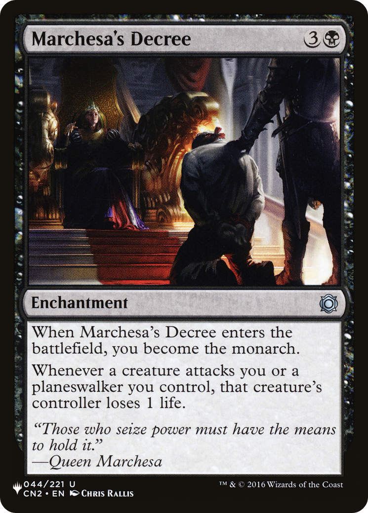 Marchesa's Decree [The List Reprints] | Gamers Paradise