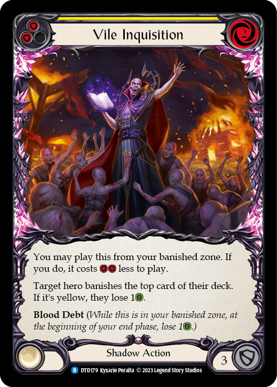 Vile Inquisition (Yellow) [DTD179] (Dusk Till Dawn)  Rainbow Foil | Gamers Paradise