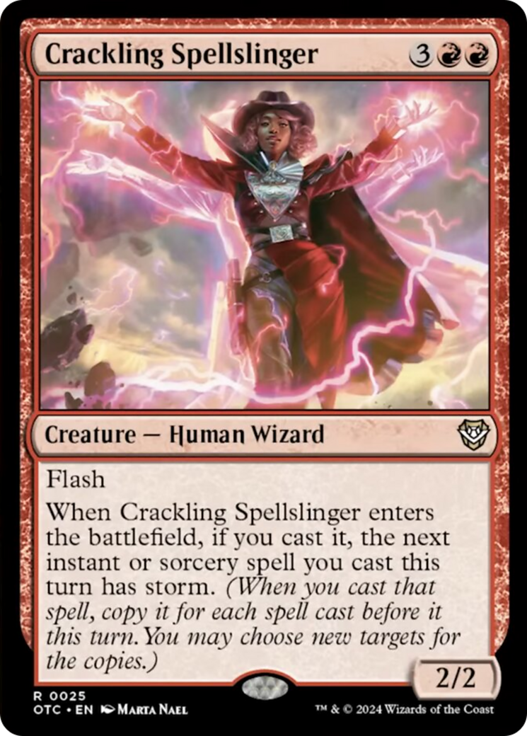 Crackling Spellslinger [Outlaws of Thunder Junction Commander] | Gamers Paradise