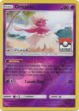 Oricorio (55/145) (League Promo 2nd Place) [Sun & Moon: Guardians Rising] | Gamers Paradise