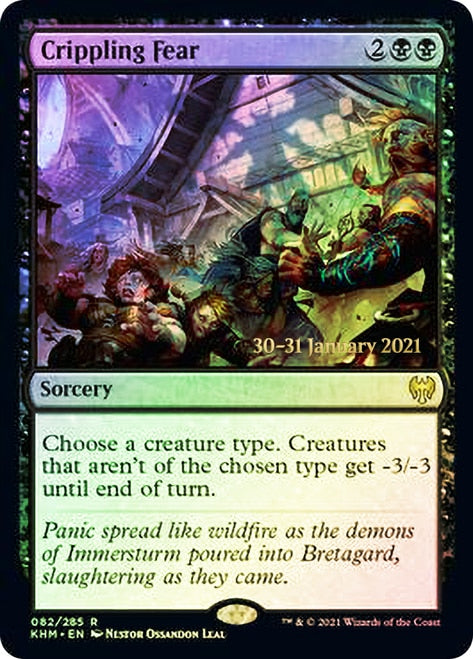 Crippling Fear [Kaldheim Prerelease Promos] | Gamers Paradise
