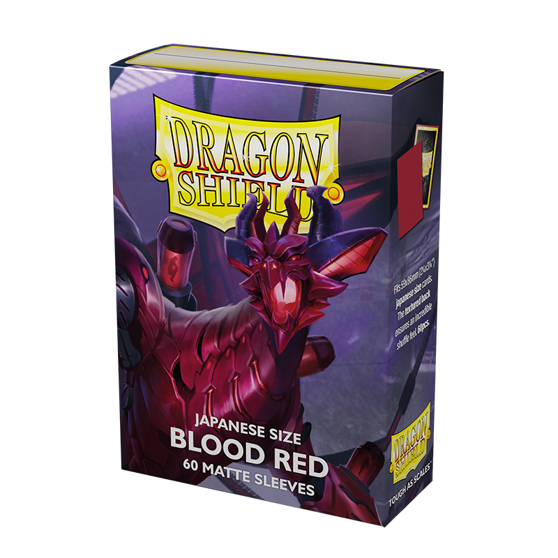 Dragon Shield: Japanese Size 60ct Sleeves - Blood Red (Matte) | Gamers Paradise