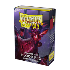 Dragon Shield: Japanese Size 60ct Sleeves - Blood Red (Matte) | Gamers Paradise