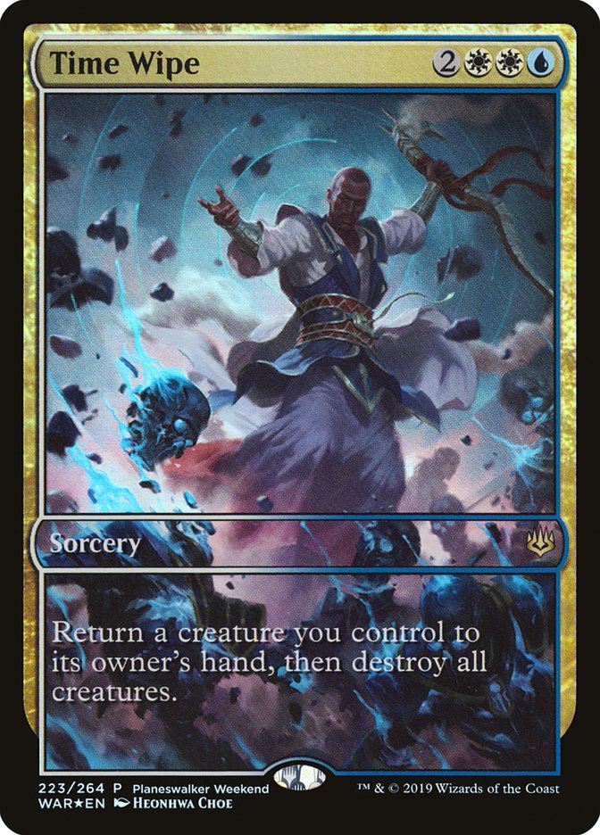 Time Wipe (Planeswalker Weekend) (Full Art) [War of the Spark Promos] | Gamers Paradise