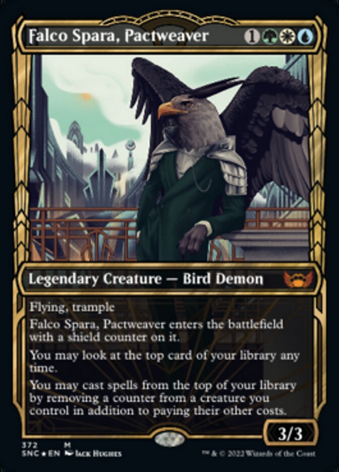 Falco Spara, Pactweaver (Showcase Golden Age Gilded Foil) [Streets of New Capenna] | Gamers Paradise