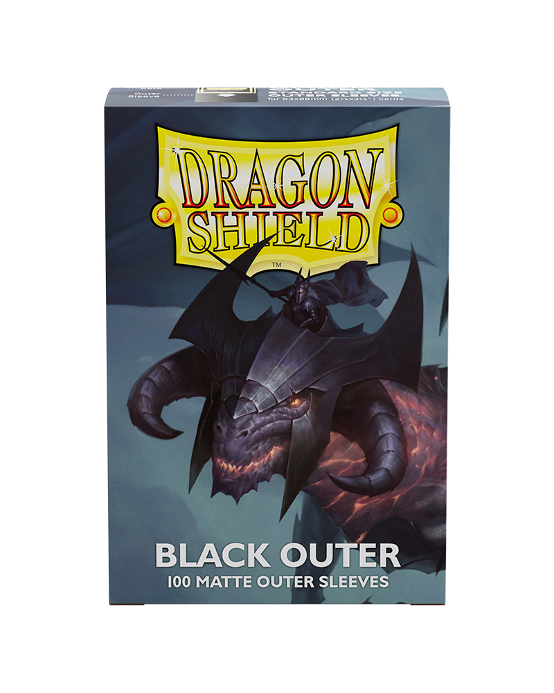 Dragon Shield: 100ct Outer Sleeves - Matte Black (Standard) | Gamers Paradise