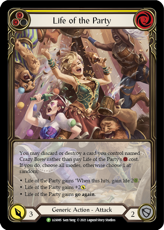 Life of the Party (Yellow) [LGS085] (Promo)  Rainbow Foil | Gamers Paradise