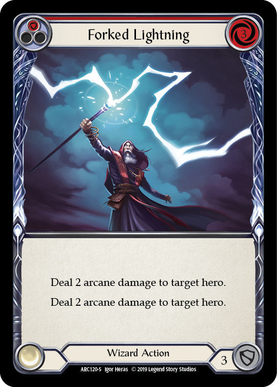 Forked Lightning [ARC120-S] (Arcane Rising)  1st Edition Rainbow Foil | Gamers Paradise