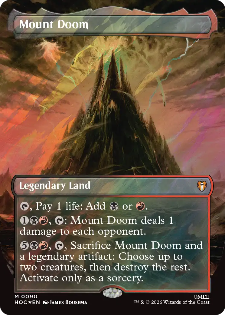 Mount Doom (Borderless) (Surge Foil) [The Hobbit: Eternal-Legal] | Gamers Paradise
