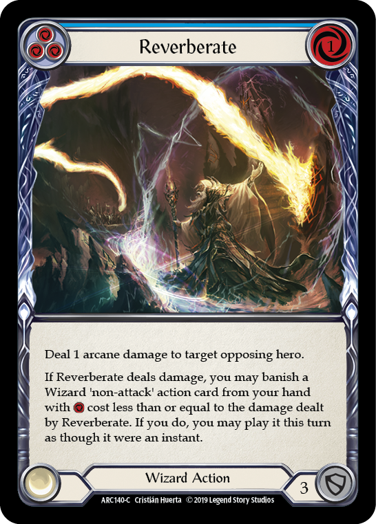 Reverberate (Blue) [ARC140-C] (Arcane Rising)  1st Edition Rainbow Foil | Gamers Paradise
