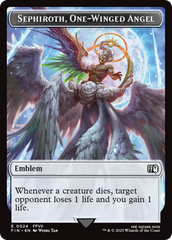 Emblem - Sephiroth, One-Winged Angel // Robot Warrior Double-Sided Token [FINAL FANTASY Tokens] | Gamers Paradise