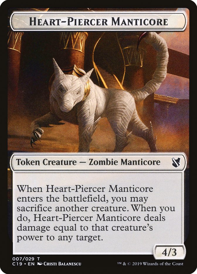 Heart-Piercer Manticore Token [Commander 2019 Tokens] | Gamers Paradise