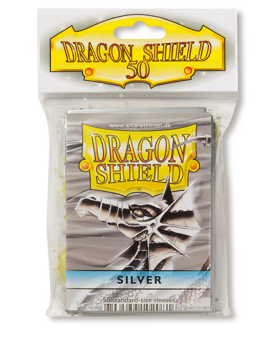 Dragon Shield: Standard 50ct Sleeves - Silver (Classic) | Gamers Paradise