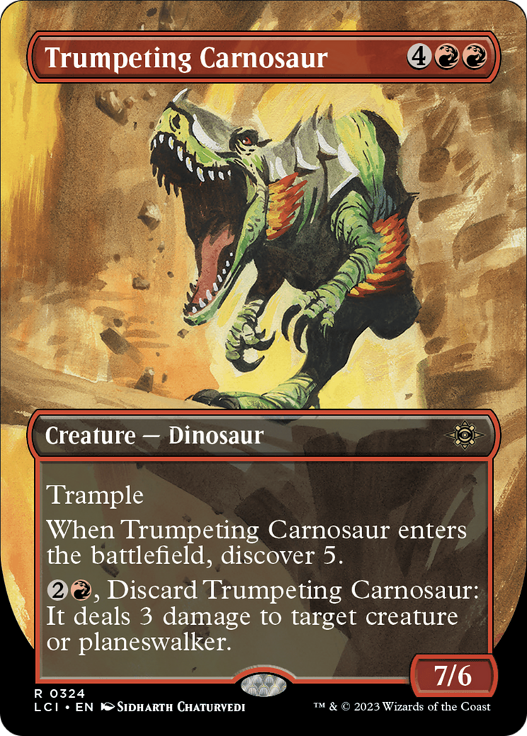 Trumpeting Carnosaur (Borderless) [The Lost Caverns of Ixalan] | Gamers Paradise