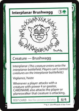 Interplanar Brushwagg (2021 Edition) [Mystery Booster Playtest Cards] | Gamers Paradise