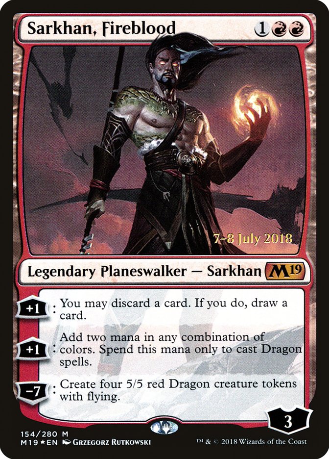 Sarkhan, Fireblood [Core Set 2019 Prerelease Promos] | Gamers Paradise