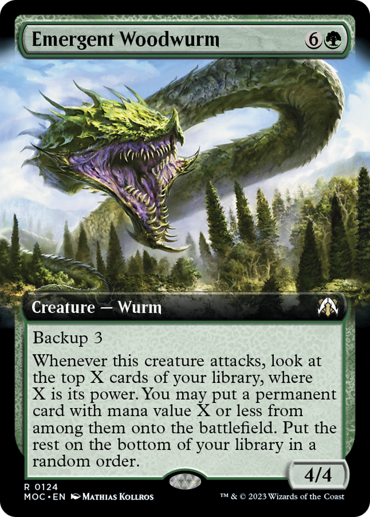 Emergent Woodwurm (Extended Art) [March of the Machine Commander] | Gamers Paradise