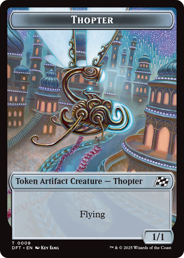 Golem (0015) // Thopter (0009) Double-Sided Token [Aetherdrift Tokens] | Gamers Paradise