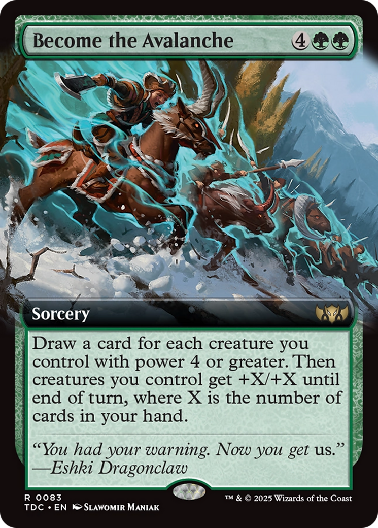 Become the Avalanche (Extended Art) [Tarkir: Dragonstorm Commander] | Gamers Paradise