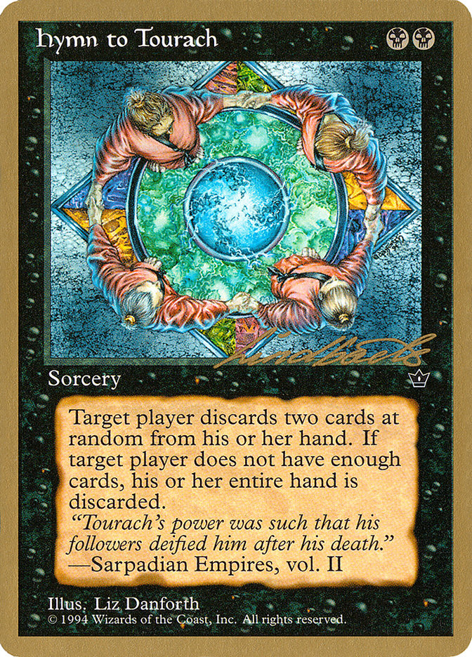 Hymn to Tourach (Circle) (Leon Lindback) [Pro Tour Collector Set] | Gamers Paradise