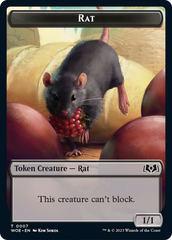 Rat // Food (0011) Double-Sided Token [Wilds of Eldraine Tokens] | Gamers Paradise