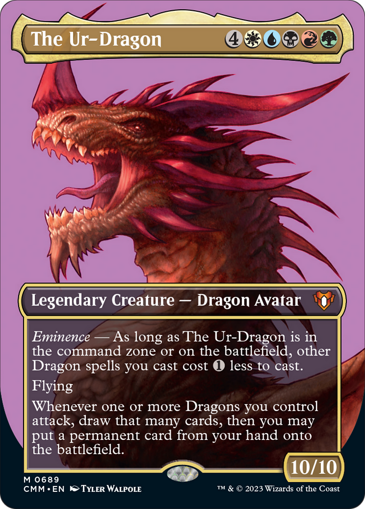 mtg borderless profile cards Magic The Gathering - Modern Horizons 3 Commander If this is the second time this ability has resolved this turn The Ur-Dragon (Borderless Profile) [Commander