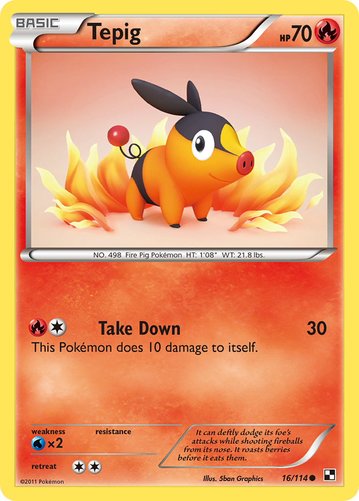 Tepig (16/114) [Black & White: Base Set] | Gamers Paradise